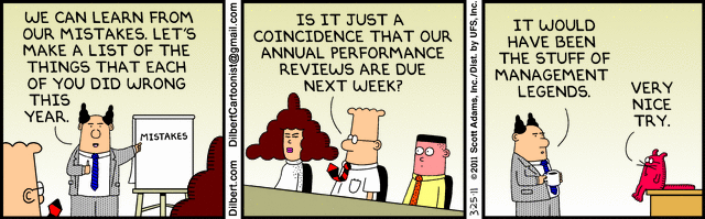 Dilbert on Performance Review