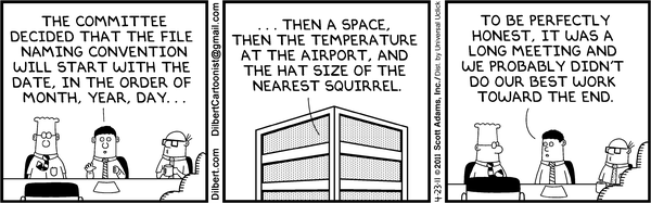 Dilbert on Naming Conventions