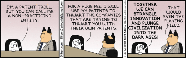 Dilbert on Patent Trolls